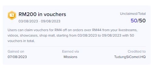 Tiktok Vaucher Received